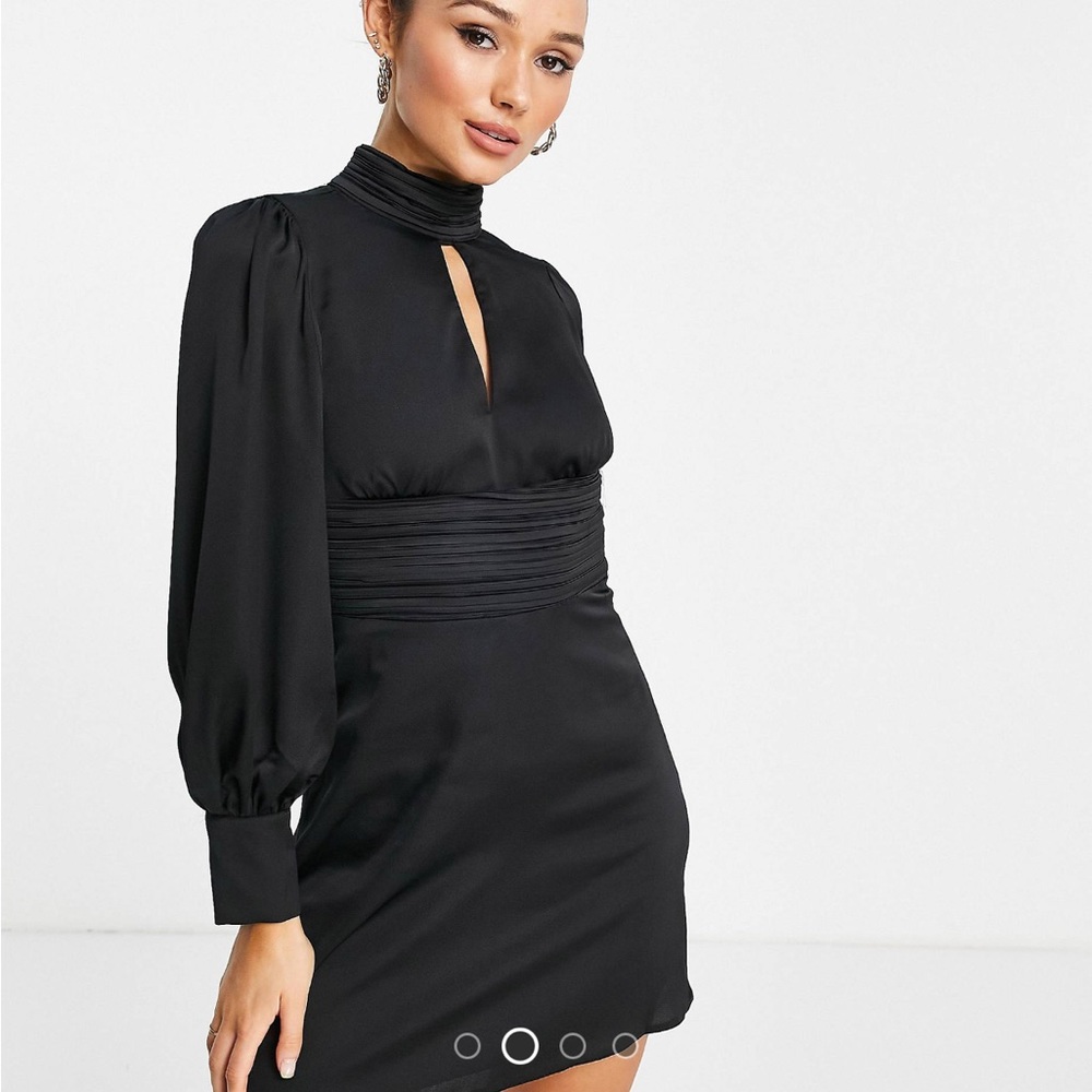 ASOS Trendyol long sleeve mini dress in black